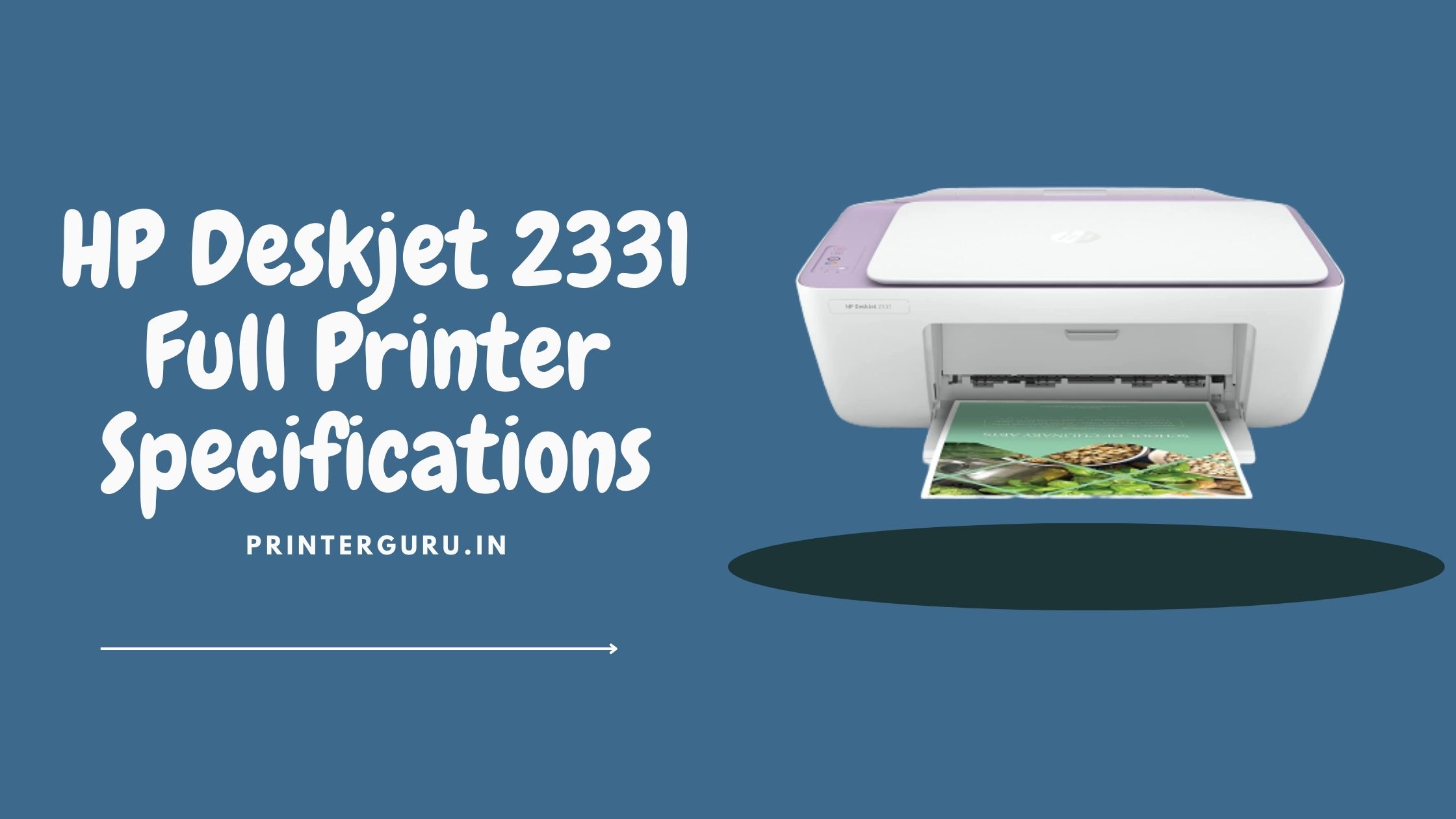 HP Deskjet 2331 Printer Specifications