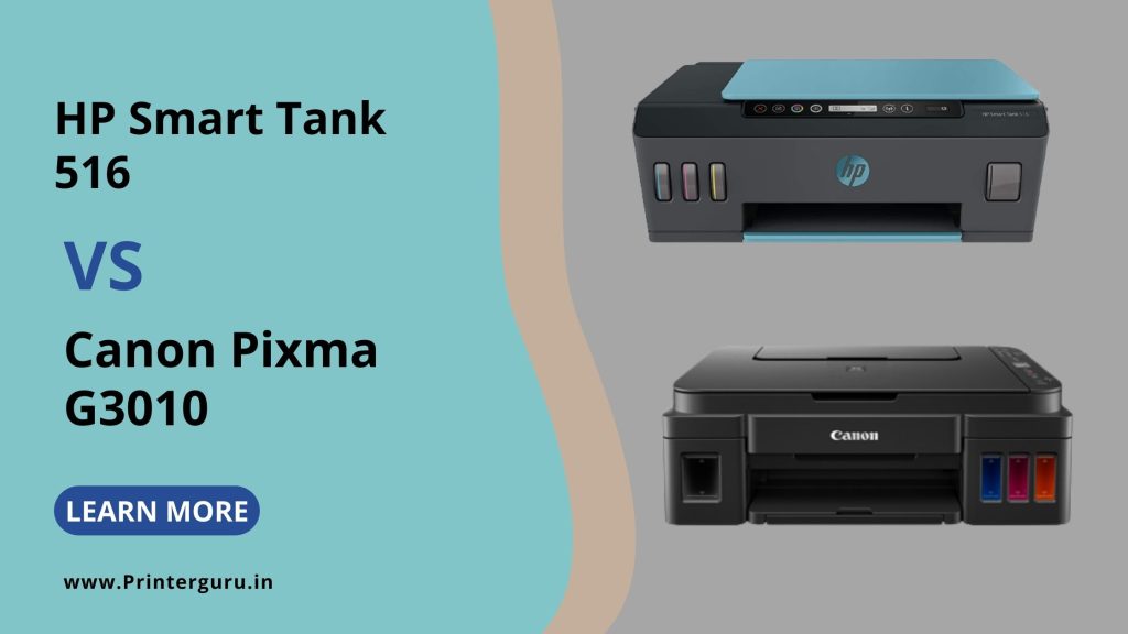 HP Smart Tank 516 vs Canon G3010