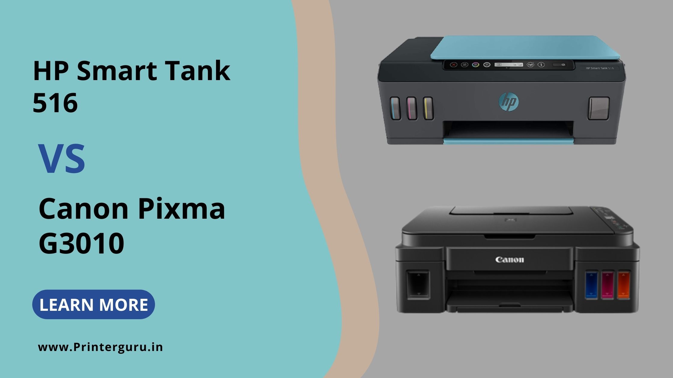 HP Smart Tank 516 vs Canon G3010