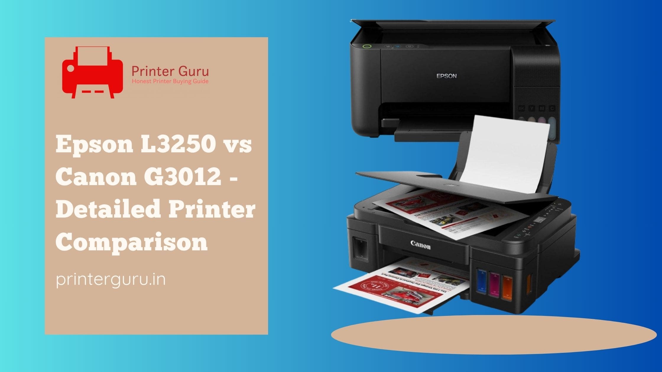 Epson L3250 vs Canon G3012